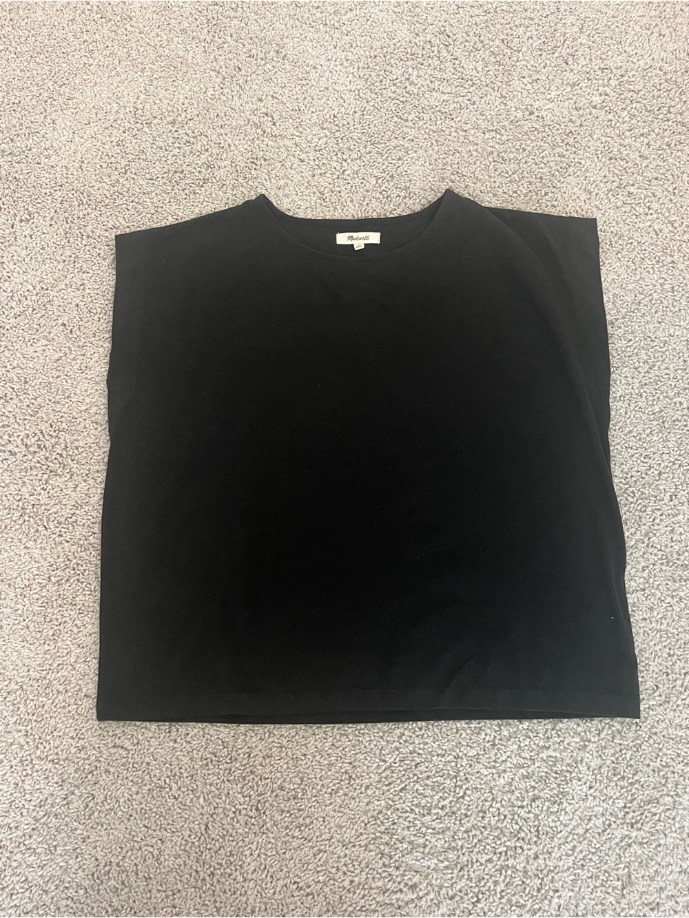 Madewell Black Boxy Top